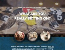 Tablet Screenshot of greyhoundcruelty.com